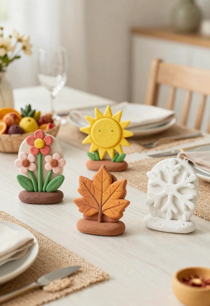 16 Clay Photo Stand Ideas With Cute DIY Touch - 7. Seasonal Themed Stands 1