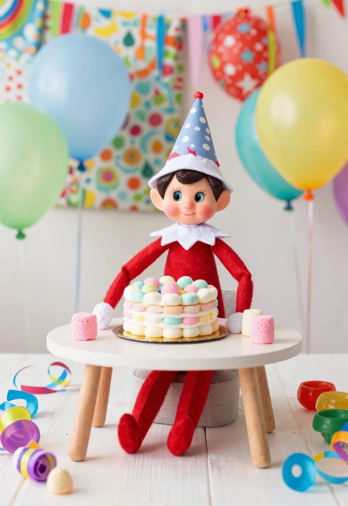 16 Elf on the Shelf Birthday Ideas With Cute Surprises - 1. The Elf Birthday Bash 1