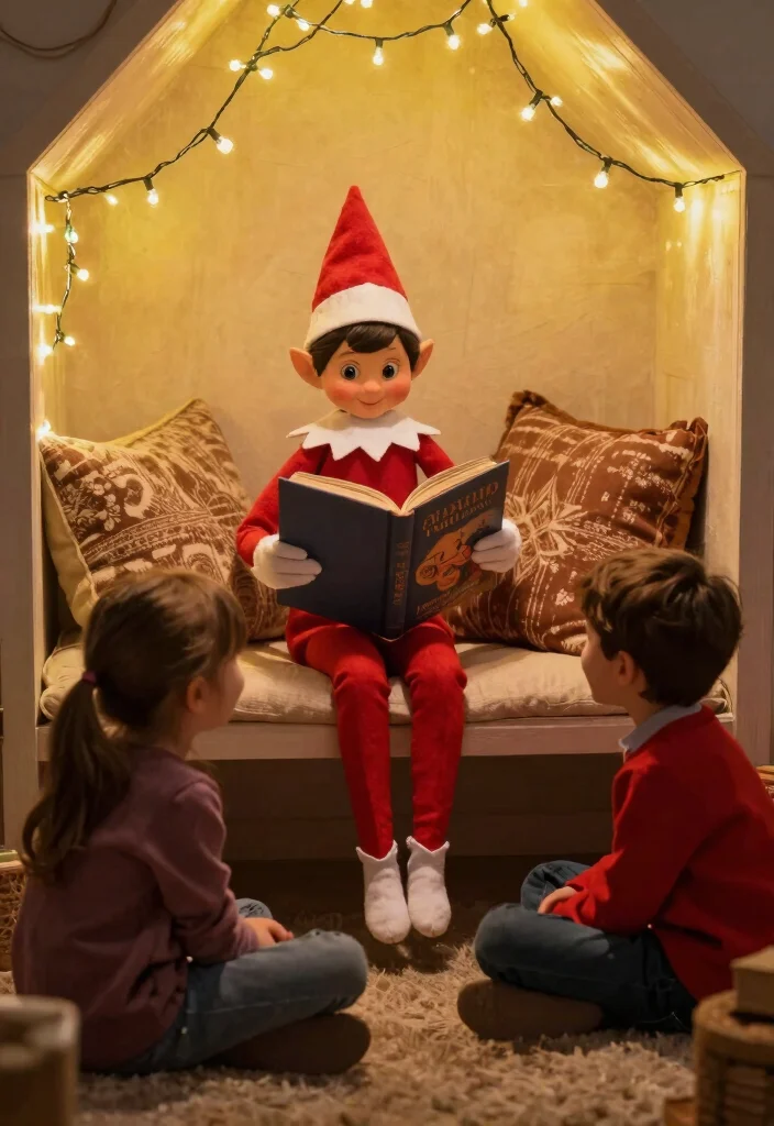 16 Elf on the Shelf Birthday Ideas With Cute Surprises - 11. Holiday Story Time 1