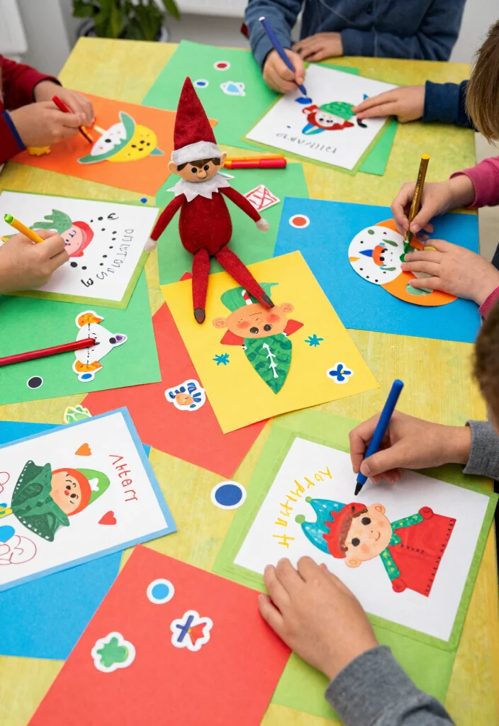 16 Elf on the Shelf Birthday Ideas With Cute Surprises - 15. Elf's Birthday Card Craft 1