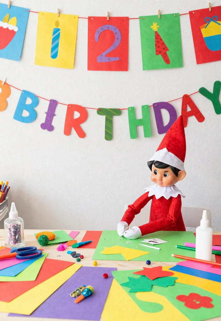 16 Elf on the Shelf Birthday Ideas With Cute Surprises - 4. Elf’s Craft Corner 1