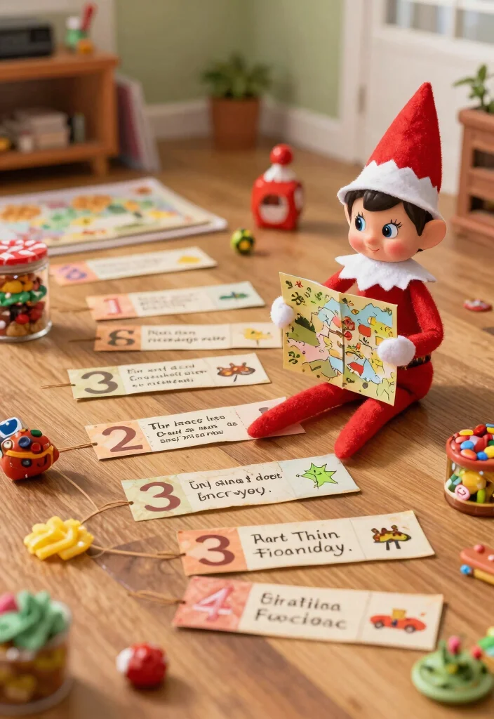 16 Elf on the Shelf Birthday Ideas With Cute Surprises - 7. Elf’s Treasure Hunt 1