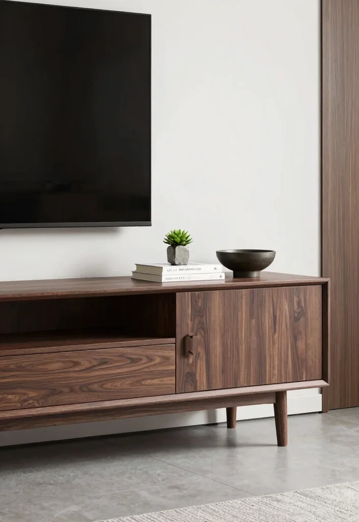 16 Side of TV Wall Decor Ideas That Complete Your Space - 7. Stylish Storage Solutions 1