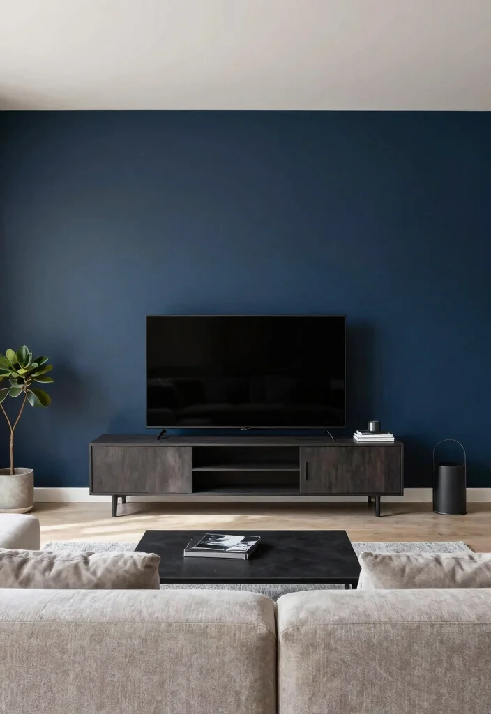 16 Side of TV Wall Decor Ideas That Complete Your Space - 8. Bold Paint Colors 1