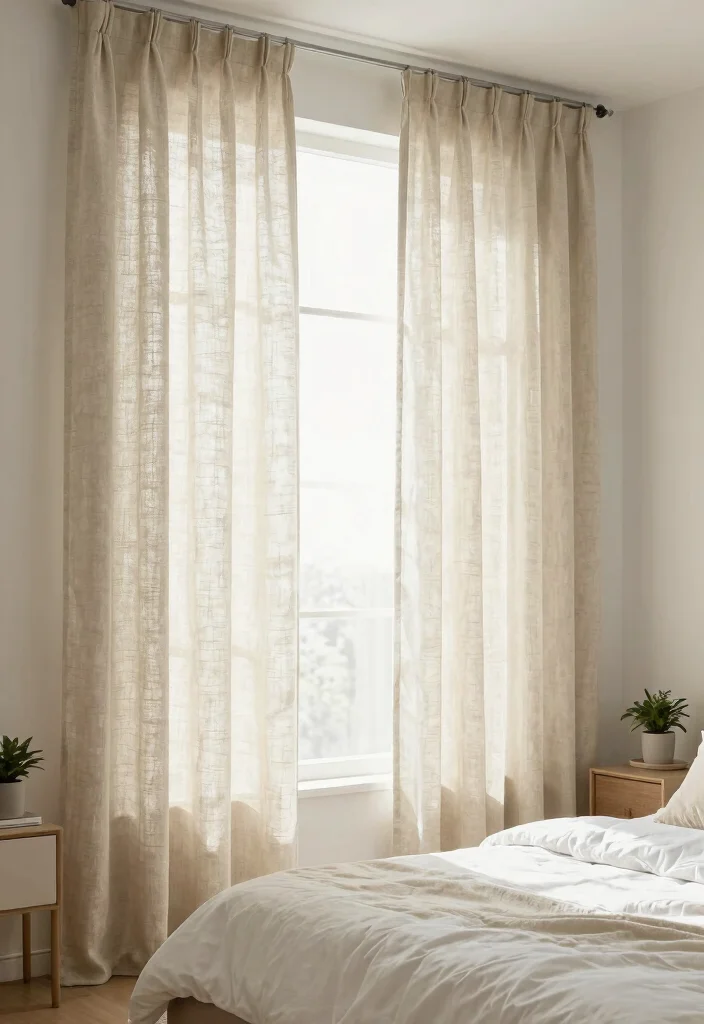 16 Wall Curtains Bedroom Ideas That Elevate Your Space - 1. Light and Airy Linen Curtains 1