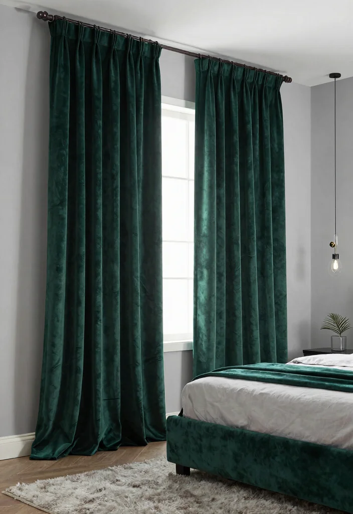 16 Wall Curtains Bedroom Ideas That Elevate Your Space - 3. Velvet for a Luxurious Touch 1