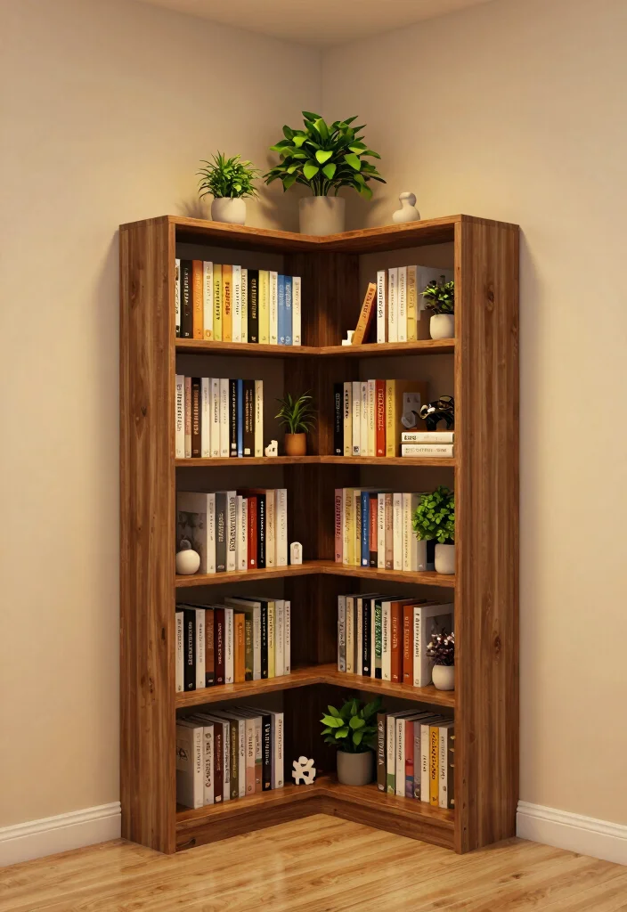 17 Bookshelf Design Minecraft Ideas for a Creative Build - 13. Corner Bookshelf 1