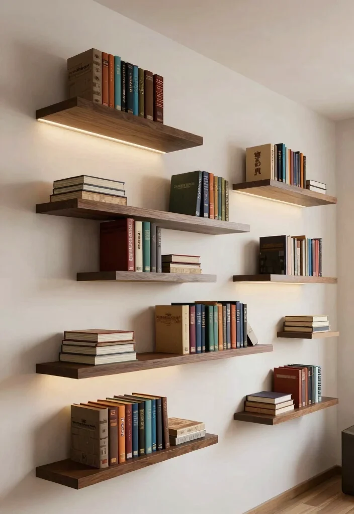 17 Bookshelf Design Minecraft Ideas for a Creative Build - 7. Floating Bookshelves 1