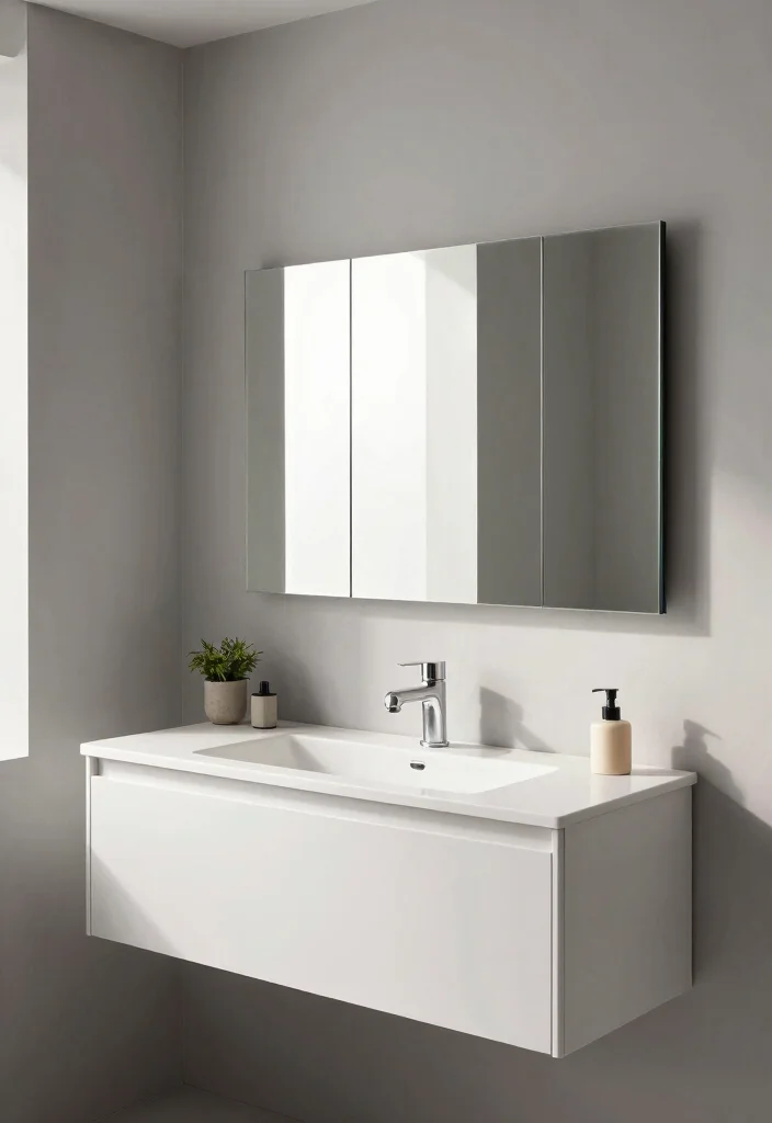 17 Double Vanity Mirrors Ideas With Luxe Bathroom Style - 1. Minimalist Double Vanity Mirrors 1
