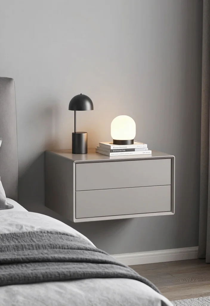 17 Modern Floating Nightstand Ideas With Sleek Design - 4. Floating Nightstand with Drawer Storage 1