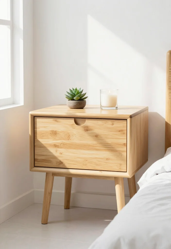 17 Modern Floating Nightstand Ideas With Sleek Design - 5. Eco-Friendly Bamboo Floating Nightstand 1