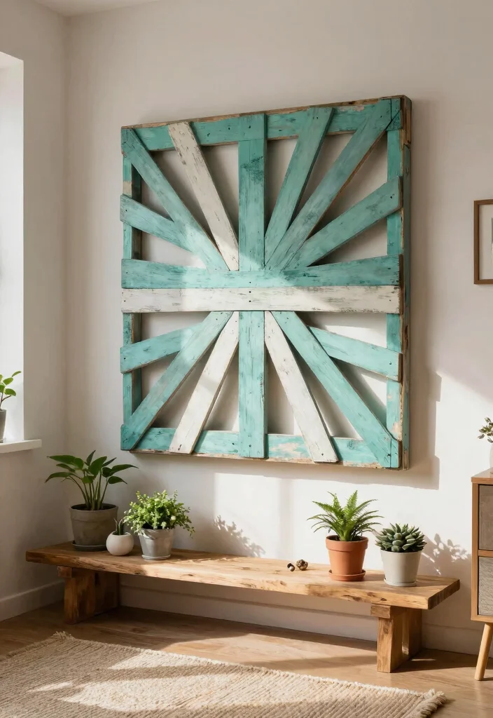 18 Cheap Wall Decor Ideas That Look Expensive - 1. Repurposed Wooden Pallet Art 1