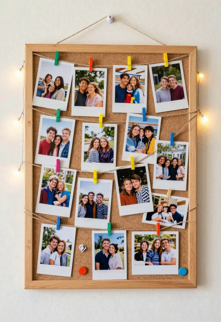 18 Cheap Wall Decor Ideas That Look Expensive - 17. DIY Photo Collage Board 1