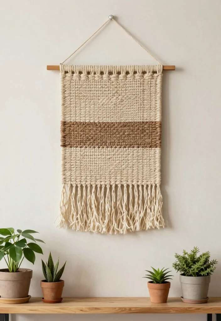 18 Cheap Wall Decor Ideas That Look Expensive - 4. Woven Wall Hanging 1