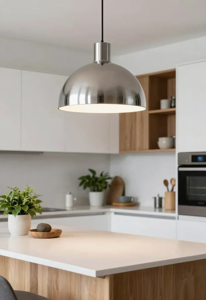 18 Dome Pendant Light Ideas With Modern Elegance - 1. Minimalist Metal Dome Pendant 1