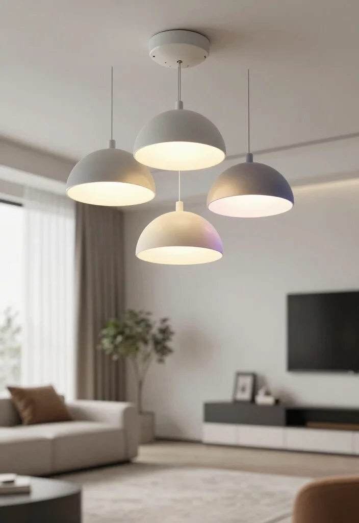 18 Dome Pendant Light Ideas With Modern Elegance - 15. Dome Pendant Lights with Smart Technology 1