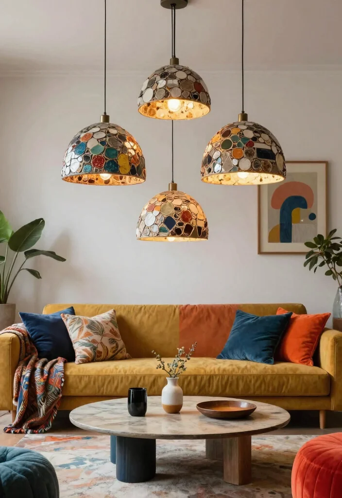 18 Dome Pendant Light Ideas With Modern Elegance - 16. Dome Pendant Lights with Recycled Materials 1