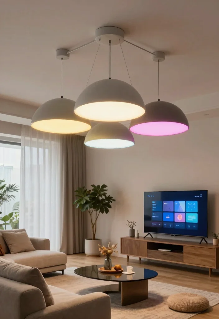 18 Dome Pendant Light Ideas With Modern Elegance - 9. Smart Dome Lighting Solutions 1