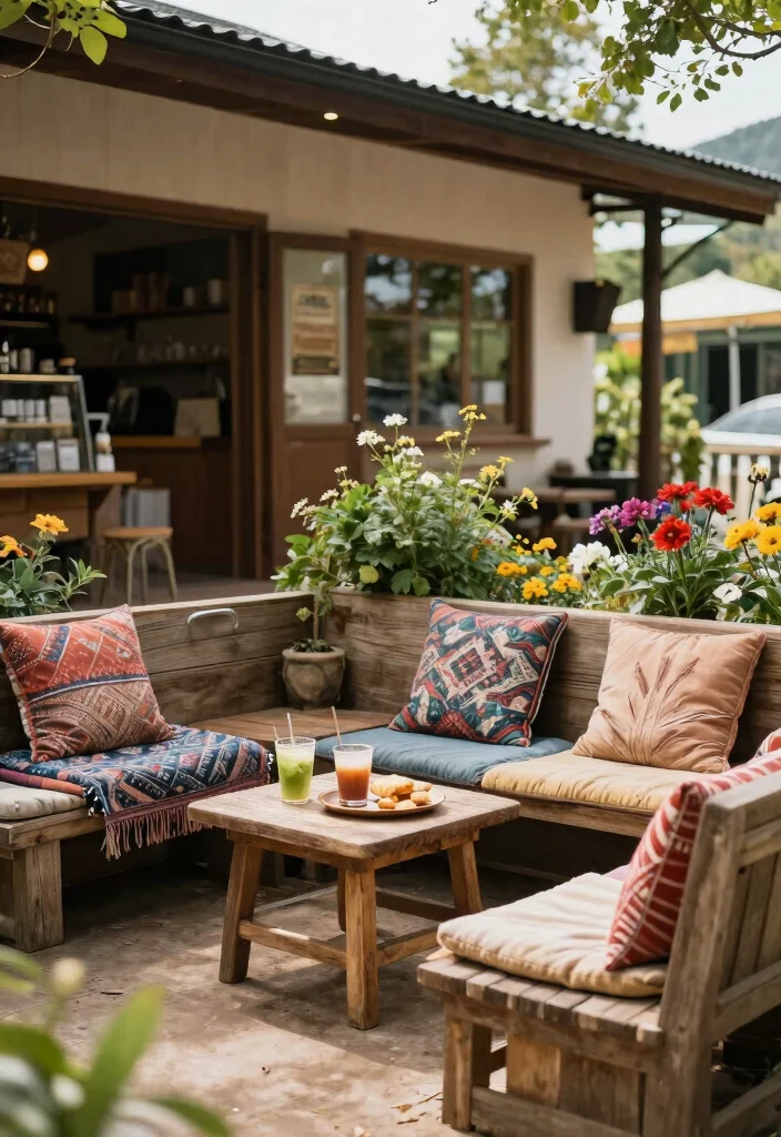 18 Roadside Stand Ideas That Attract Every Customer - 11. Cozy Seating Area 1