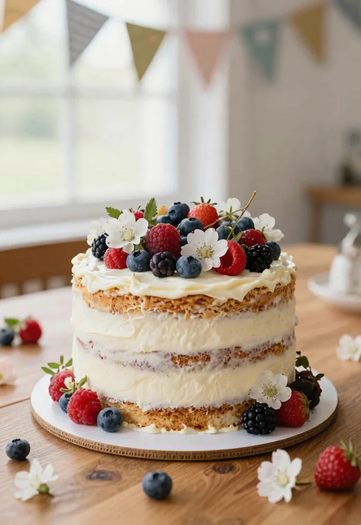 12 60th Birthday Cake for Dad Ideas That Transport to the Venue Intact - 7. Rustic Naked Cake 1