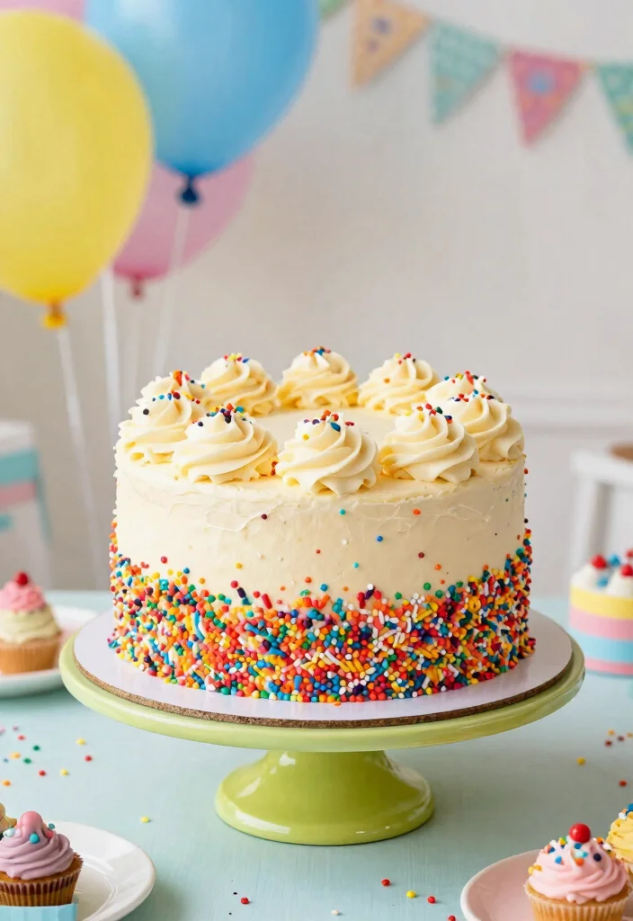 12 60th Birthday Cake for Dad Ideas That Transport to the Venue Intact - 9. Funfetti Celebration Cake 1