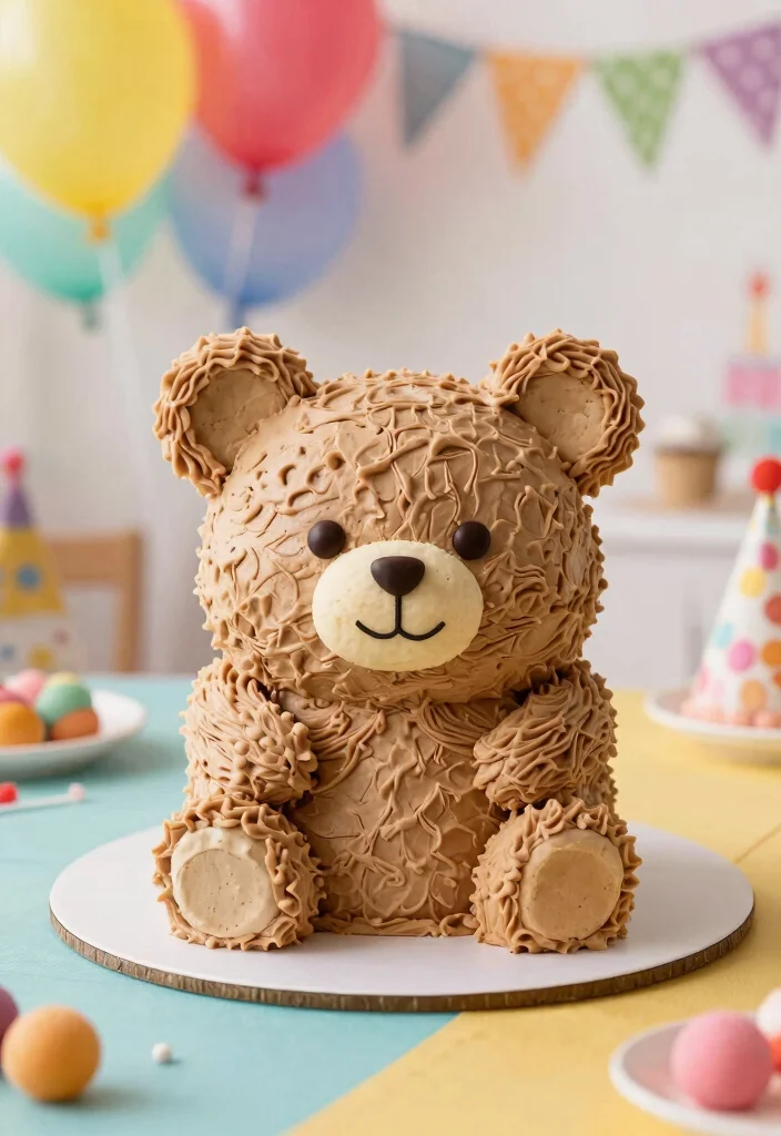12 Birthday Cake for 1 Year Boy Ideas That Survive Baby Hands - 2. Teddy Bear Cake 1