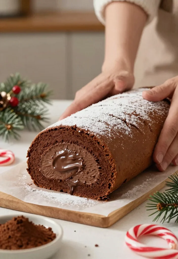 12 Christmas Cake Roll Ideas That Don't Crack When Rolling - 1. Classic Chocolate Gluten-Free Cake Roll 1