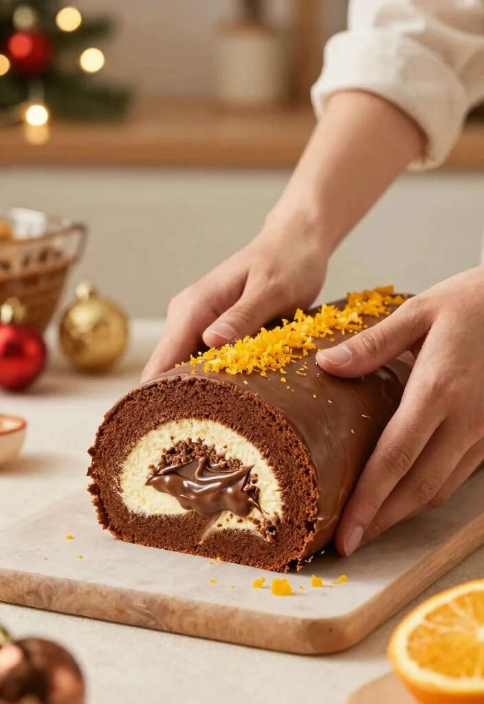12 Christmas Cake Roll Ideas That Don't Crack When Rolling - 12. Chocolate Orange Cake Roll 1