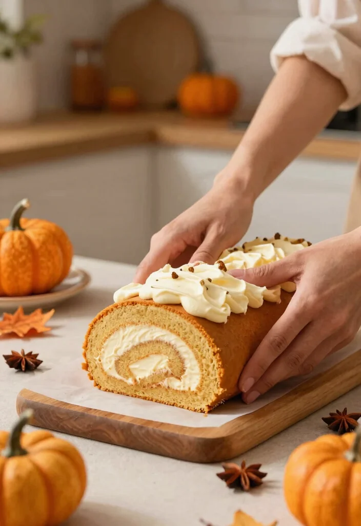 12 Christmas Cake Roll Ideas That Don't Crack When Rolling - 5. Pumpkin Spice Cake Roll 1