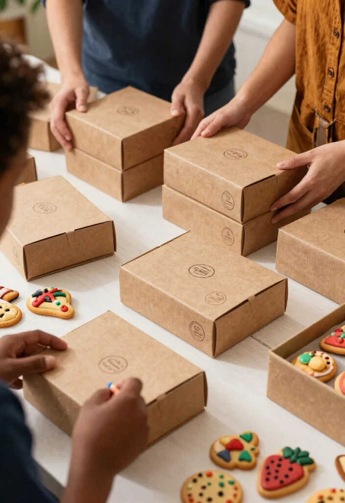 12 Cookie Packaging Design Ideas That Prevent Breakage - 1. Sturdy Kraft Box Design 1