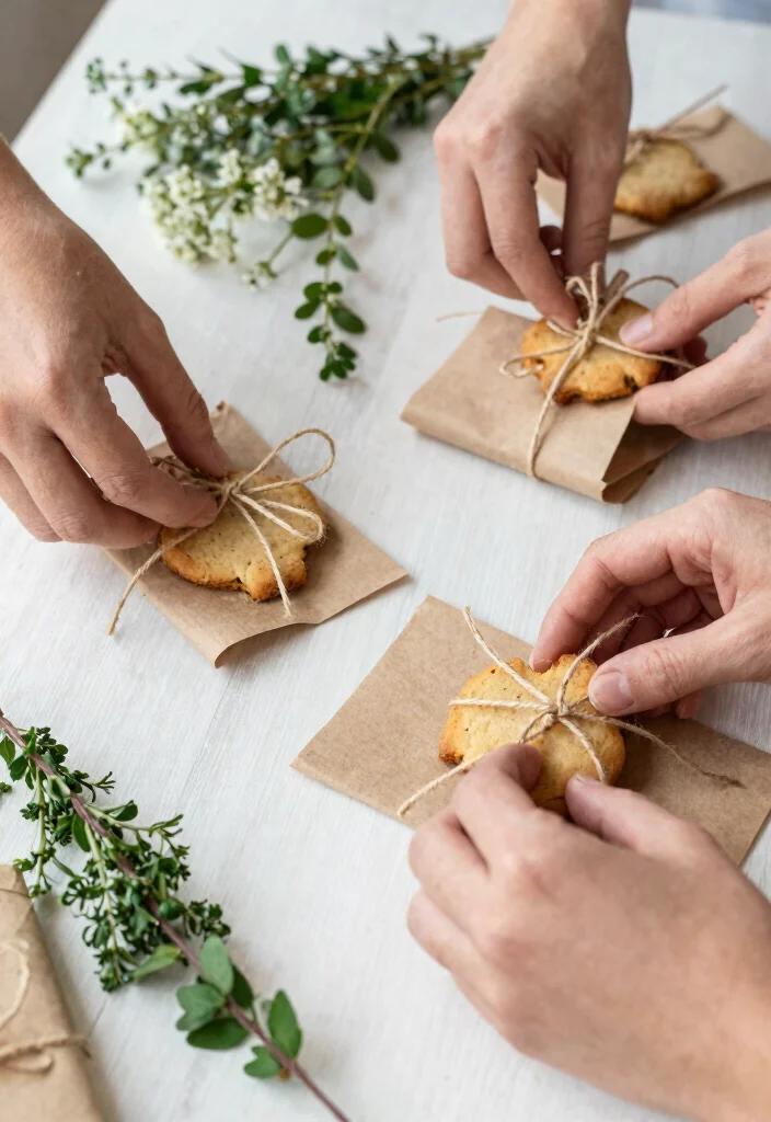 12 Cookie Packaging Design Ideas That Prevent Breakage - 8. Natural Twine and Kraft Paper 1