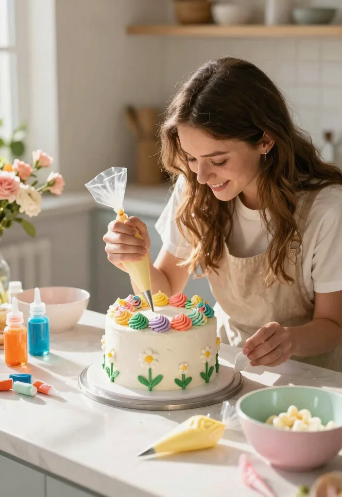 12 Daisy Birthday Cake Ideas Without Special Cutters - 1. Whimsical Daisy Buttercream Swirls 1