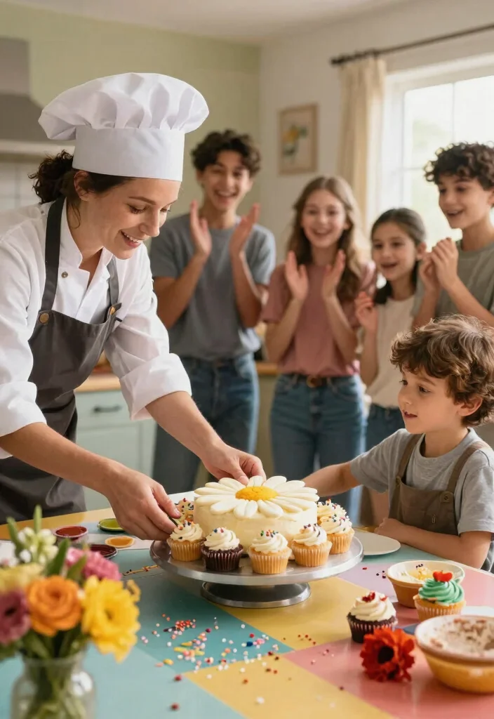 12 Daisy Birthday Cake Ideas Without Special Cutters - 11. Daisy Cupcake Cake 1
