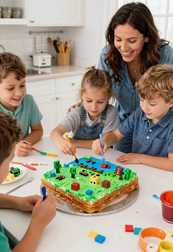 12 Easy Minecraft Cake Ideas for Beginners With No Special Tools - 10. Minecraft Cookie Cake 1