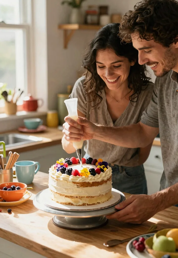 12 First Anniversary Cake Ideas Without Ordering Custom Fondant - 1. Classic Vanilla Buttercream Cake 1