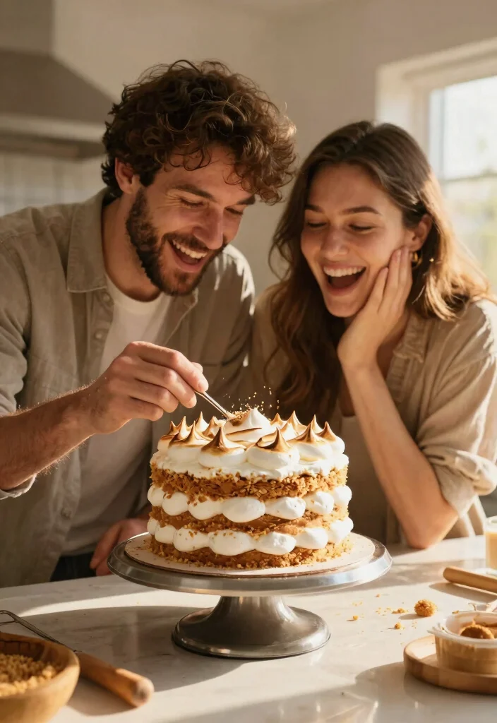 12 First Anniversary Cake Ideas Without Ordering Custom Fondant - 10. S'mores Cake for Campfire Fun 1