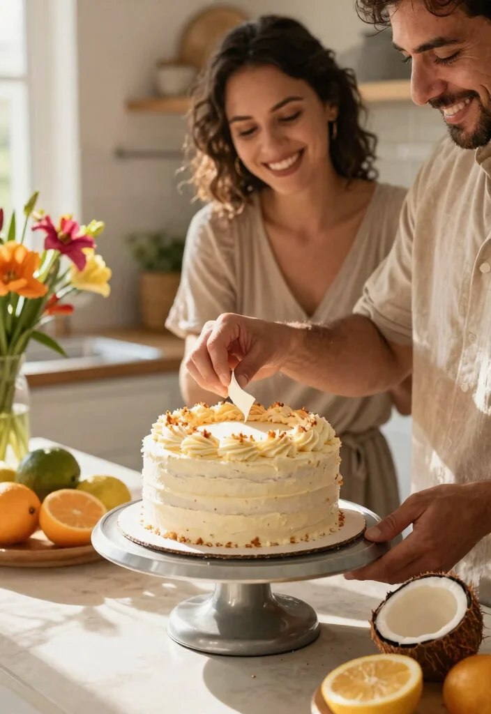 12 First Anniversary Cake Ideas Without Ordering Custom Fondant - 12. Coconut Cake for a Tropical Touch 1