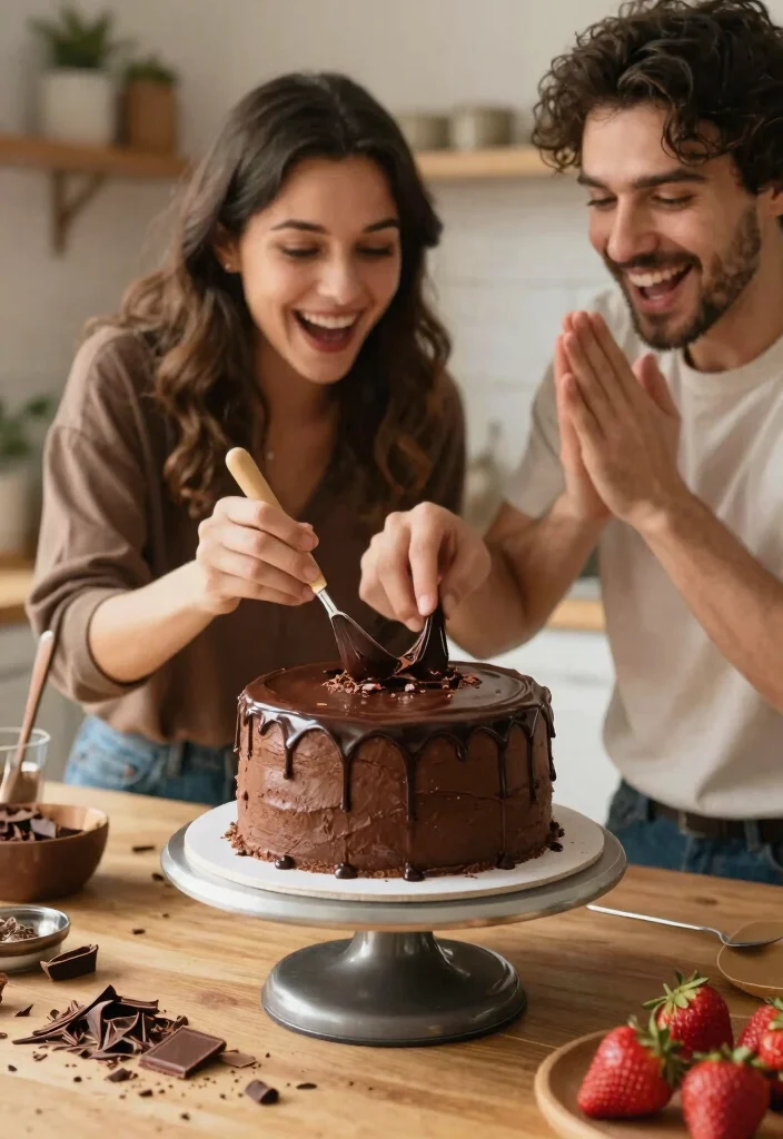 12 First Anniversary Cake Ideas Without Ordering Custom Fondant - 2. Chocolate Drip Cake 1