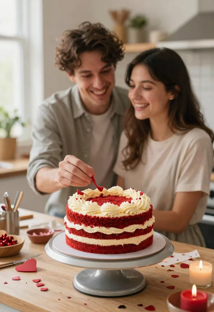 12 First Anniversary Cake Ideas Without Ordering Custom Fondant - 4. Red Velvet Cake with Cream Cheese Frosting 1