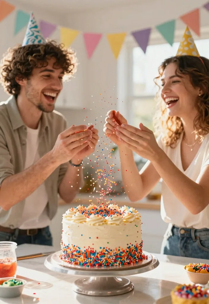 12 First Anniversary Cake Ideas Without Ordering Custom Fondant - 5. Funfetti Cake for a Festive Touch 1