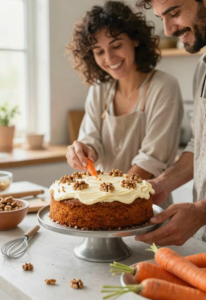 12 First Anniversary Cake Ideas Without Ordering Custom Fondant - 6. Carrot Cake with Cream Cheese Frosting 1