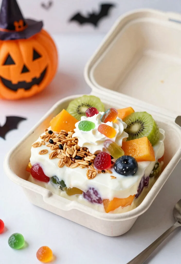 12 Halloween Bento Cake Ideas With Spooky Details Without Piping Skills - 9. Spooky Layered Parfaits 1