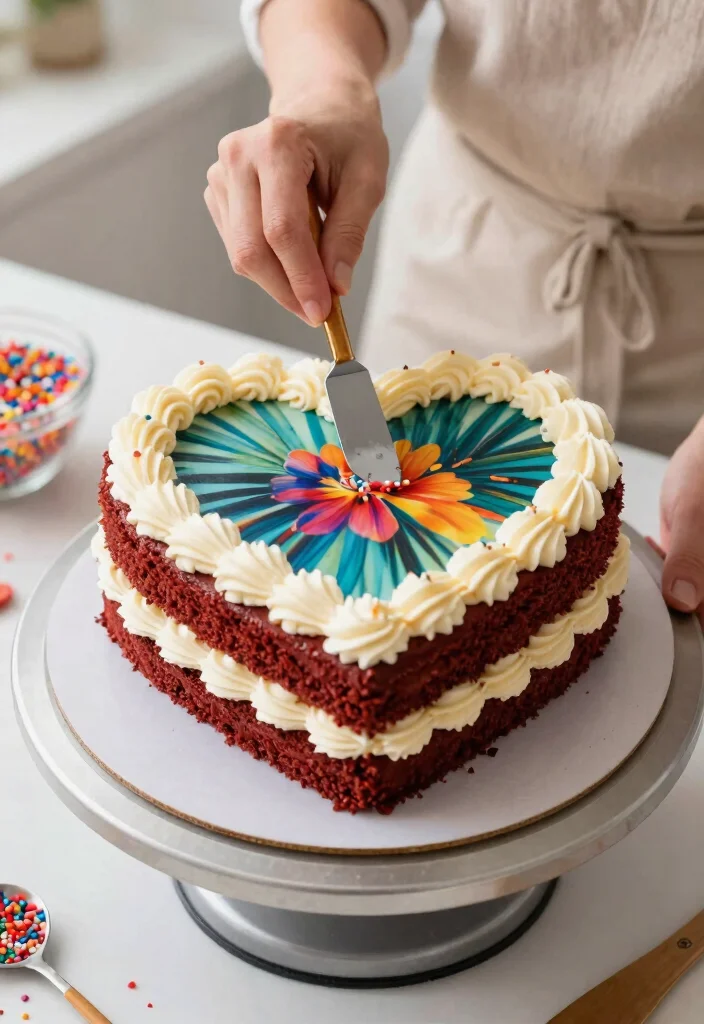 12 Heart Cake With Picture Ideas That Don't Bubble - 1. Classic Red Velvet Heart Cake 1