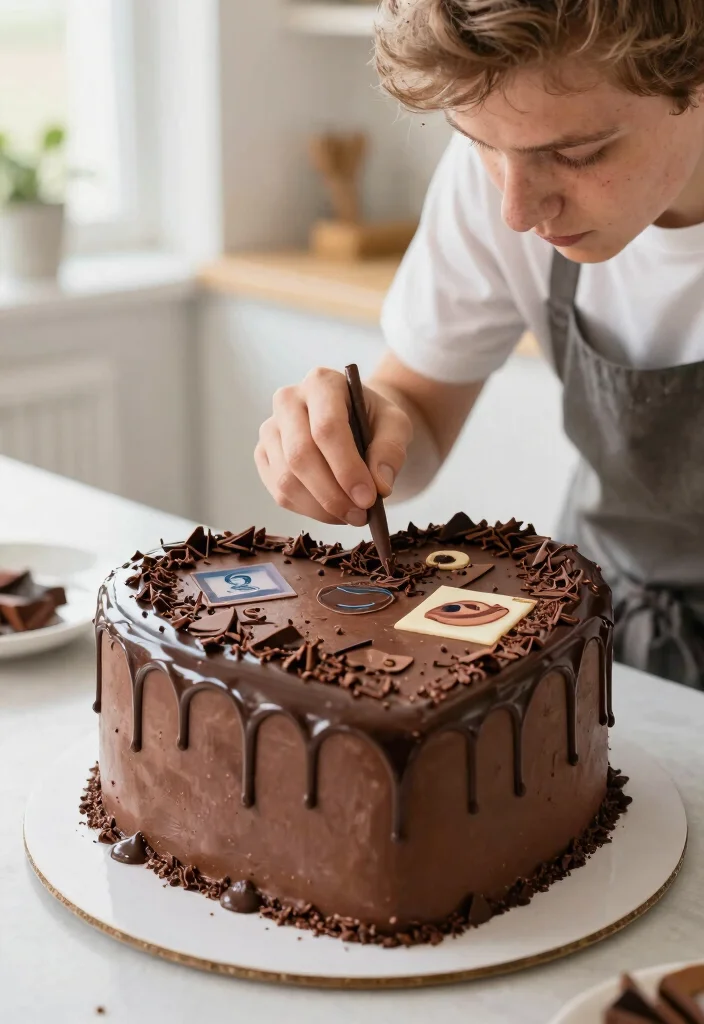 12 Heart Cake With Picture Ideas That Don't Bubble - 3. Chocolate Lovers' Heart Cake 1