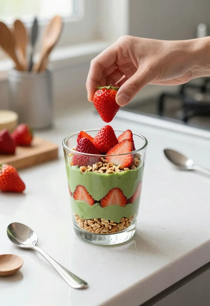 12 Matcha Strawberry Cake Ideas With Clean Color Layers That Don't Stain - 11. Matcha Strawberry Layered Parfait 1