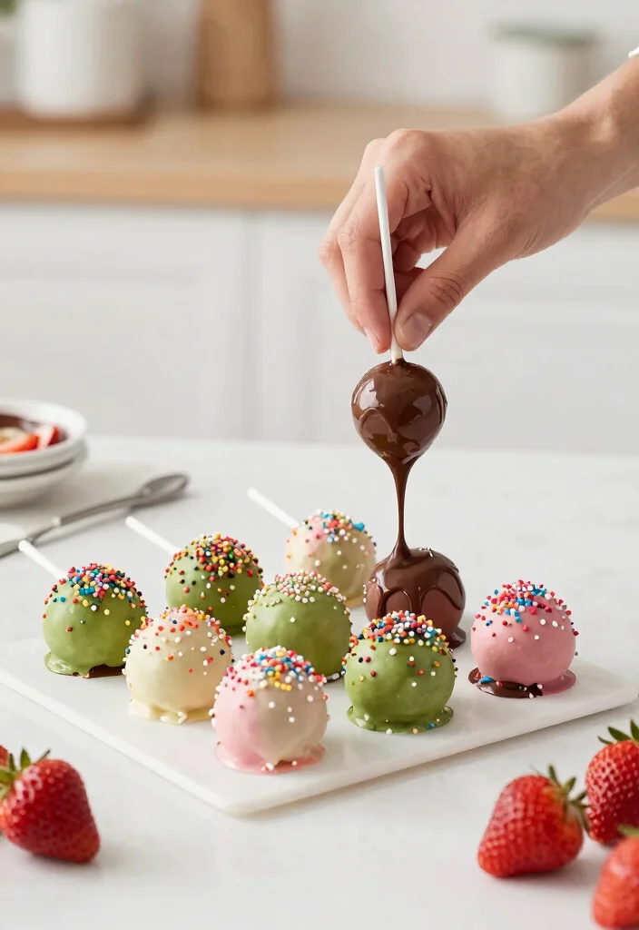 12 Matcha Strawberry Cake Ideas With Clean Color Layers That Don't Stain - 12. Matcha Strawberry Cake Pops 1