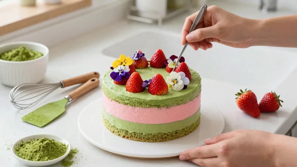 12 Matcha Strawberry Cake Ideas With Clean Color Layers That Don't Stain