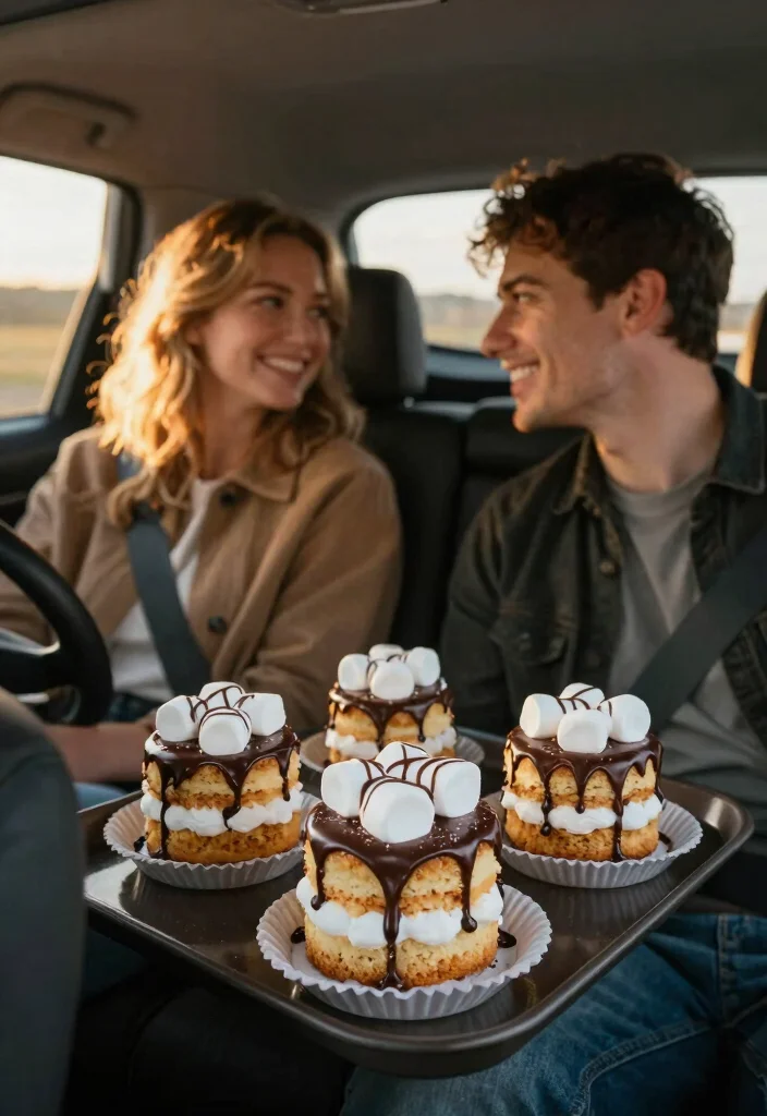 12 Mini Cake for Boyfriend Ideas That Survive a 2-Hour Drive - 10. S'mores Mini Cakes 1