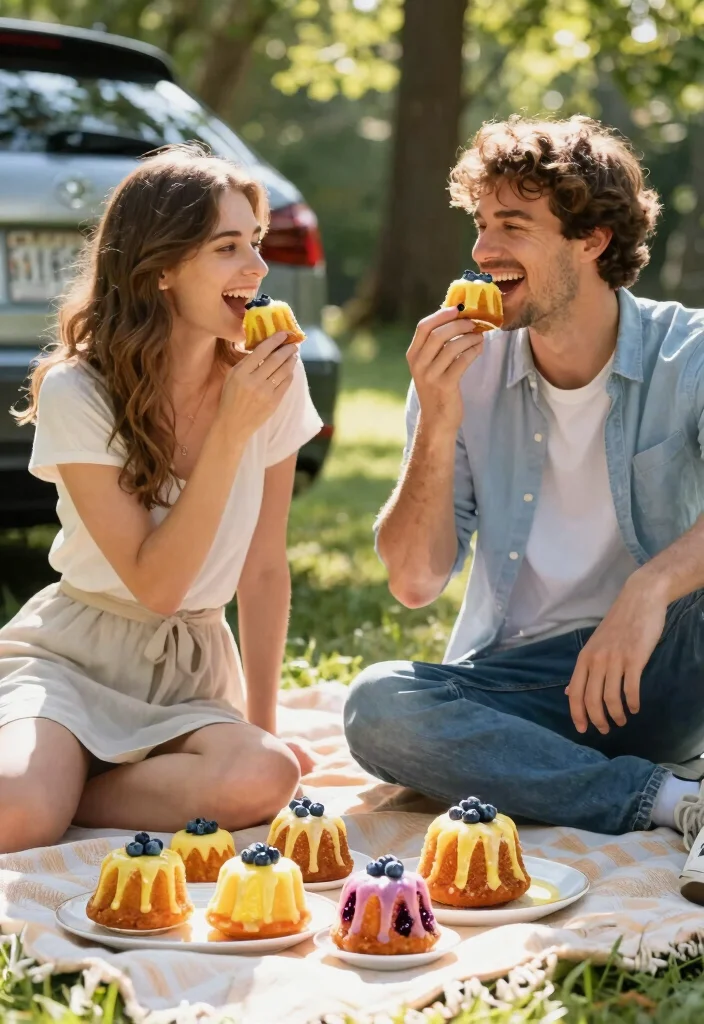 12 Mini Cake for Boyfriend Ideas That Survive a 2-Hour Drive - 4. Lemon Blueberry Mini Bundt Cakes 1