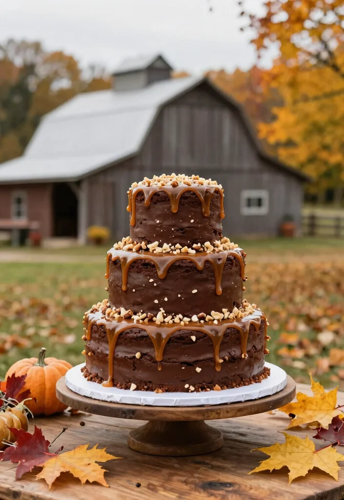 12 October Wedding Cake Ideas That Hold Shape in Outdoor Weather - 2. Rustic Chocolate Ganache 1